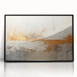 Glam Wall Art - Abstract Gold and Textured Neutral Tones in Modern Style