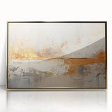 Glam Wall Art - Abstract Gold and Textured Neutral Tones in Modern Style