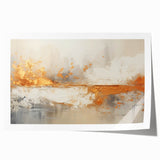 Glam Wall Art - Abstract Gold and Textured Neutral Tones in Modern Style