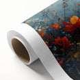 Bold Butterfly & Poppies Wall Art - Nature-Inspired Glam Design