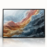 Abstract Colorful Mountain Ridges - Nature-Inspired Glam Wall Art