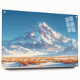 Golden Light on Snowy Mountain - Serene Nature-Inspired Wall Art