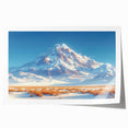 Golden Light on Snowy Mountain - Serene Nature-Inspired Wall Art