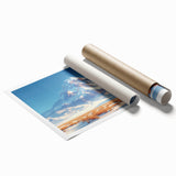 Golden Light on Snowy Mountain - Serene Nature-Inspired Wall Art