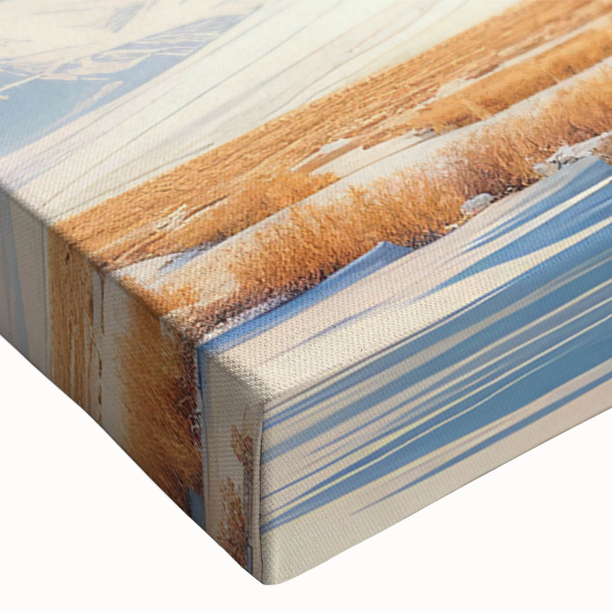 Golden Light on Snowy Mountain - Serene Nature-Inspired Wall Art