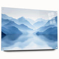Serene Blue Mountain Reflections - Tranquil Landscape Wall Art