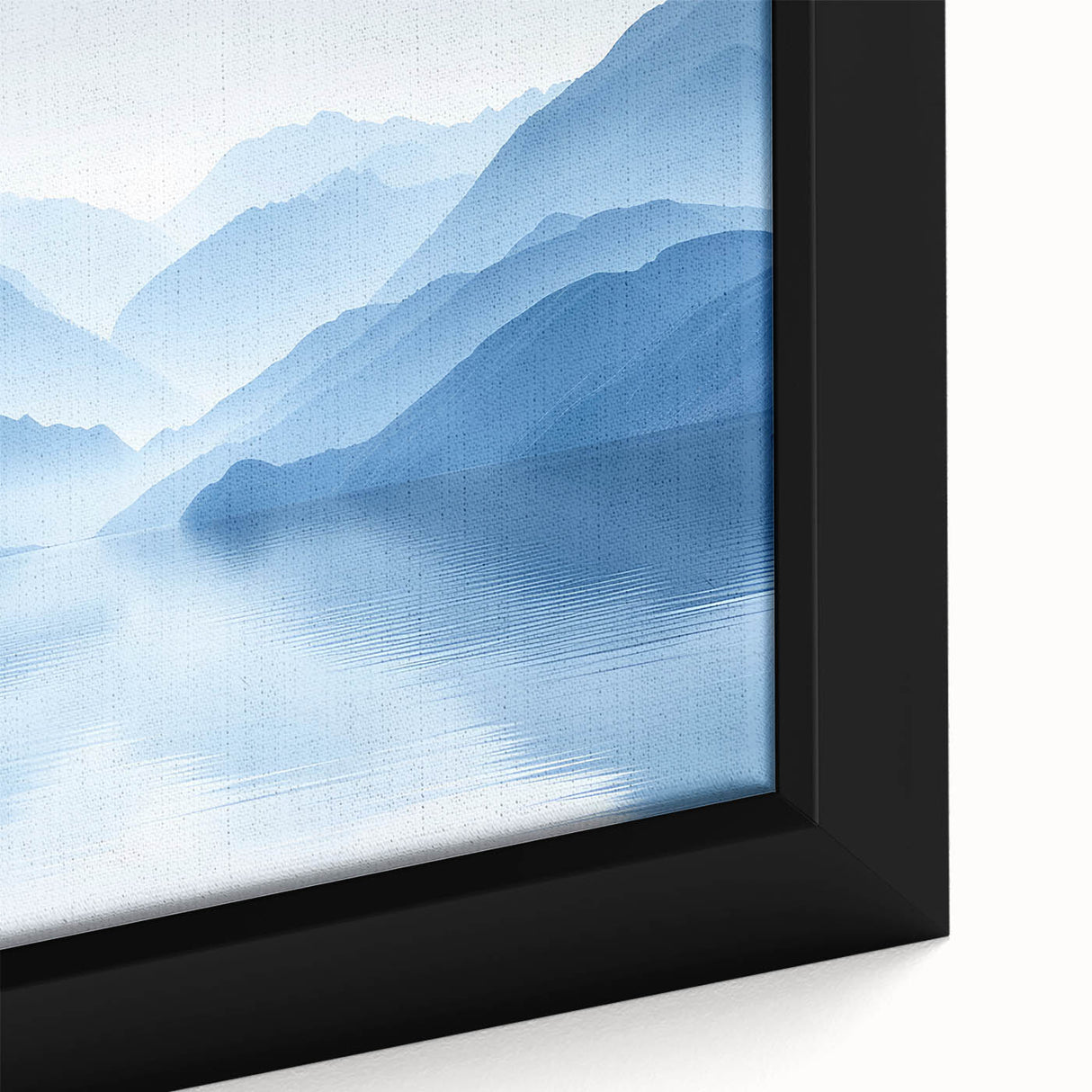 Serene Blue Mountain Reflections - Tranquil Landscape Wall Art