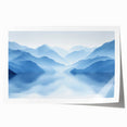 Serene Blue Mountain Reflections - Tranquil Landscape Wall Art