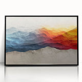 Glam Wall Art – Vibrant Abstract Mountain Landscape with Bold Colors