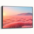Glamorous Pink Desert Landscape Wall Art – Chic Modern Luxury Decor