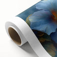Elegant Blue Flower Glam Wall Art – Luxury Botanical Glam Decor