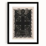 Gothic Wall Art | Medieval Gothic Cross Print | Dark Decor Style