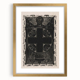 Gothic Wall Art | Medieval Gothic Cross Print | Dark Decor Style