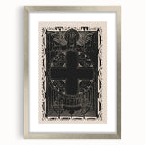 Gothic Wall Art | Medieval Gothic Cross Print | Dark Decor Style
