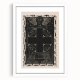 Gothic Wall Art | Medieval Gothic Cross Print | Dark Decor Style