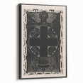 Gothic Wall Art | Medieval Gothic Cross Print | Dark Decor Style