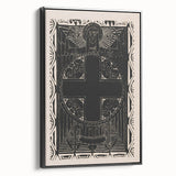 Gothic Wall Art | Medieval Gothic Cross Print | Dark Decor Style