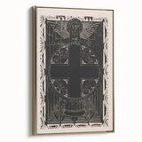 Gothic Wall Art | Medieval Gothic Cross Print | Dark Decor Style