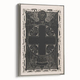 Gothic Wall Art | Medieval Gothic Cross Print | Dark Decor Style