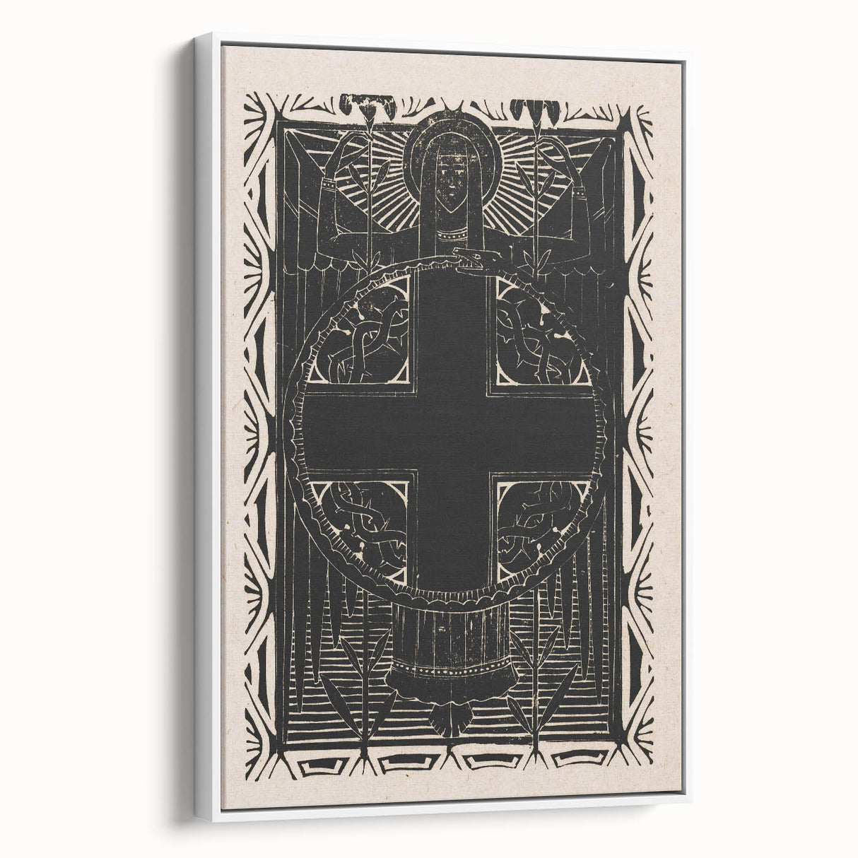 Gothic Wall Art | Medieval Gothic Cross Print | Dark Decor Style