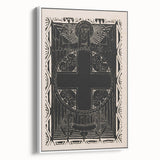 Gothic Wall Art | Medieval Gothic Cross Print | Dark Decor Style
