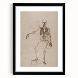 Gothic Wall Art | Skeleton Illustration | Dark Decor Style