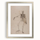 Gothic Wall Art | Skeleton Illustration | Dark Decor Style