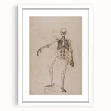 Gothic Wall Art | Skeleton Illustration | Dark Decor Style