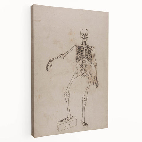 Gothic Wall Art | Skeleton Illustration | Dark Decor Style
