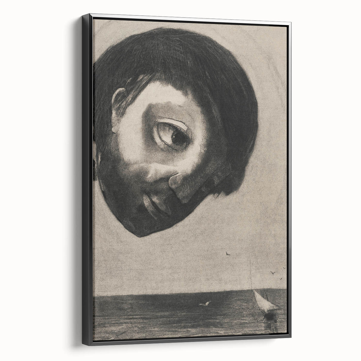 Gothic Wall Art | Surreal Face Illustration | Dark Decor Style