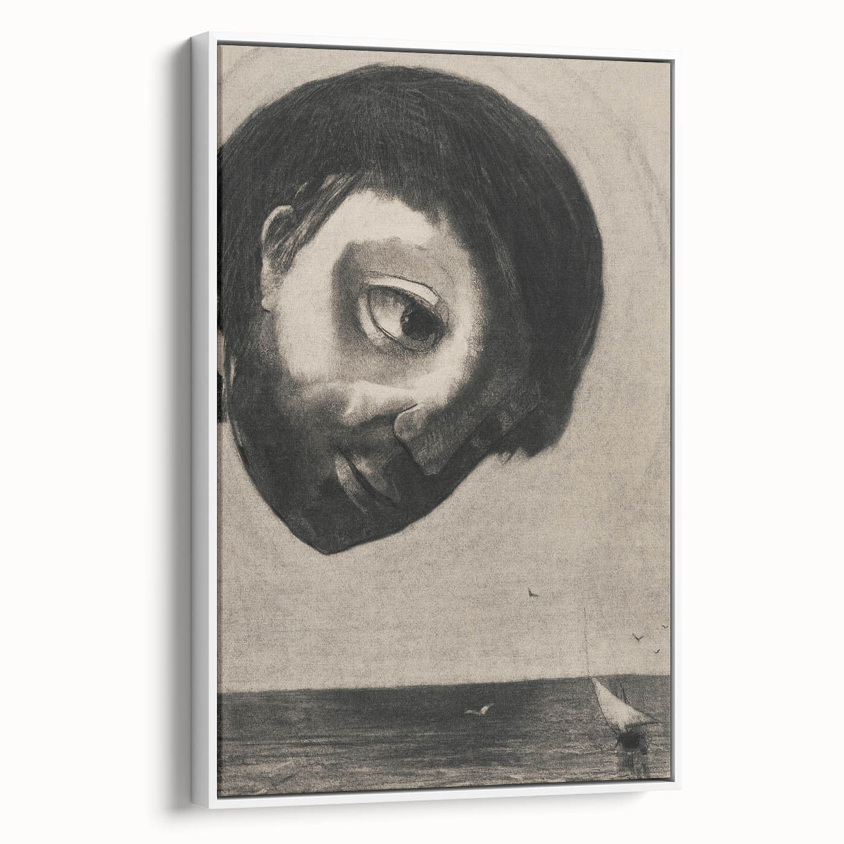 Gothic Wall Art | Surreal Face Illustration | Dark Decor Style