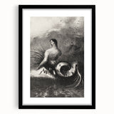 Gothic Wall Art | Serpent Creature Illustration | Dark Decor Style