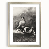Gothic Wall Art | Serpent Creature Illustration | Dark Decor Style