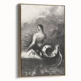 Gothic Wall Art | Serpent Creature Illustration | Dark Decor Style
