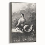 Gothic Wall Art | Serpent Creature Illustration | Dark Decor Style