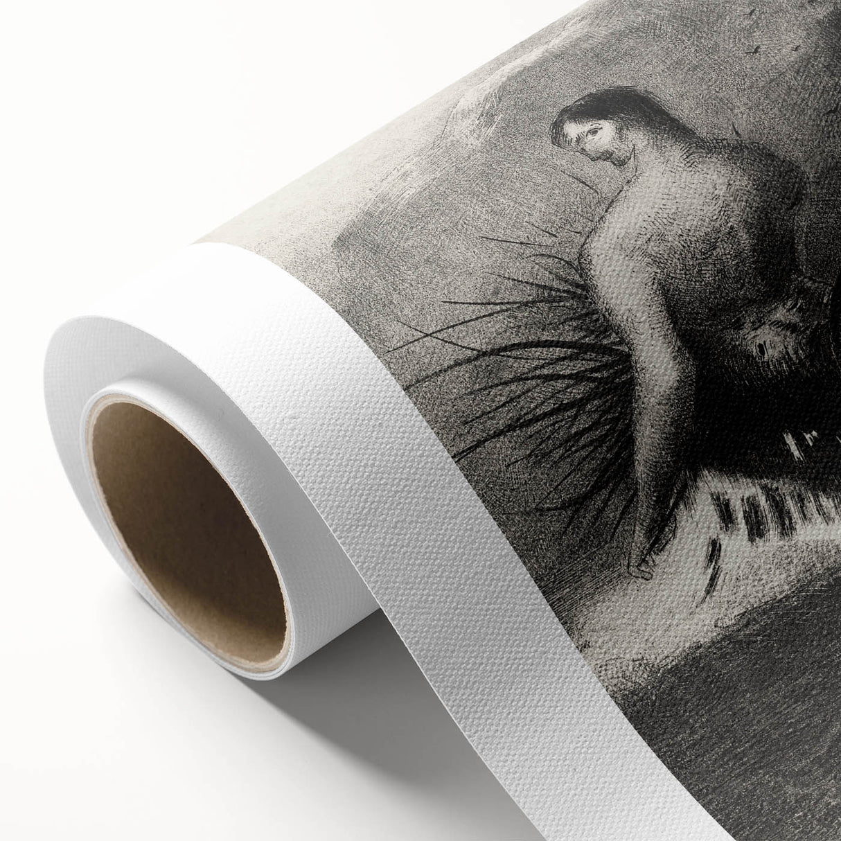 Gothic Wall Art | Serpent Creature Illustration | Dark Decor Style