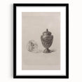 Gothic Wall Art | Skull and Urn Illustration | Dark Decor Style