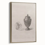 Gothic Wall Art | Skull and Urn Illustration | Dark Decor Style
