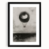 Gothic Wall Art | Surreal Eye Balloon Illustration | Dark Decor Style