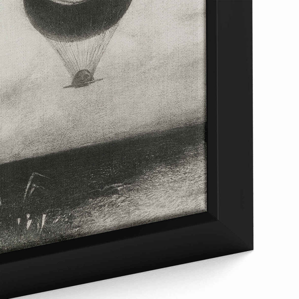 Gothic Wall Art | Surreal Eye Balloon Illustration | Dark Decor Style