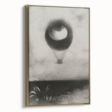 Gothic Wall Art | Surreal Eye Balloon Illustration | Dark Decor Style