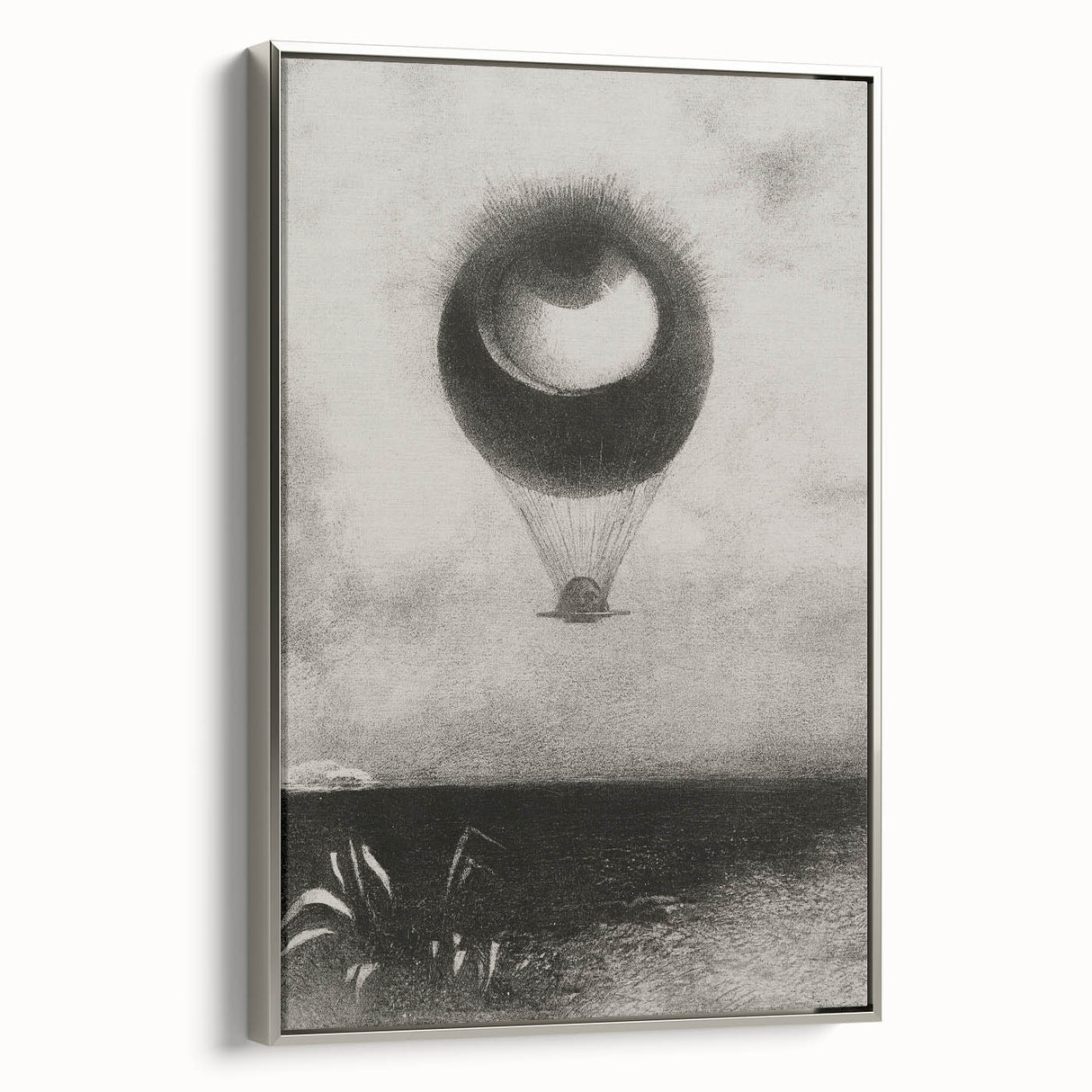 Gothic Wall Art | Surreal Eye Balloon Illustration | Dark Decor Style