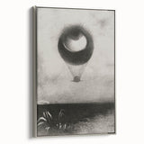 Gothic Wall Art | Surreal Eye Balloon Illustration | Dark Decor Style