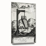 Gothic Wall Art | Hanging Coffin Illustration | Dark Decor Style