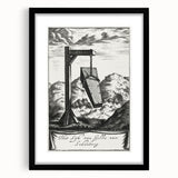 Gothic Wall Art | Hanging Coffin Illustration | Dark Decor Style