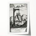 Gothic Wall Art | Hanging Coffin Illustration | Dark Decor Style