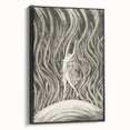 Vintage Gothic Canvas – Elegant Female Silhouette Gothic Wall Art