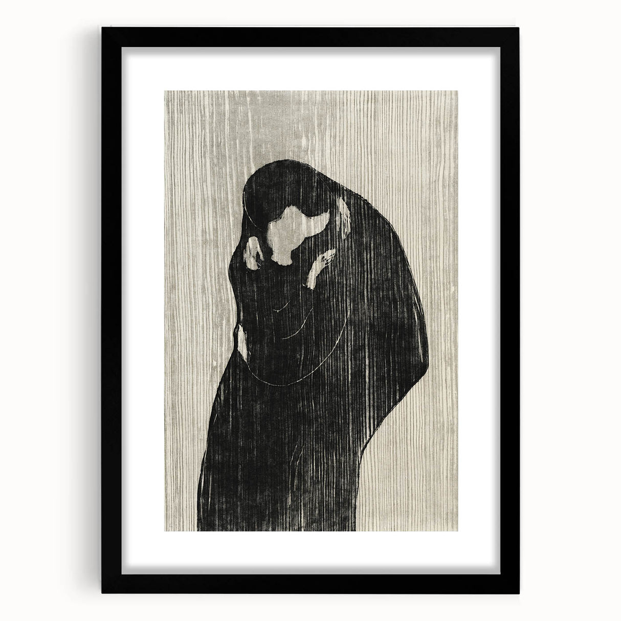 Gothic Embrace Wall Art – Elegant and Moody Dark Decor Canvas Print