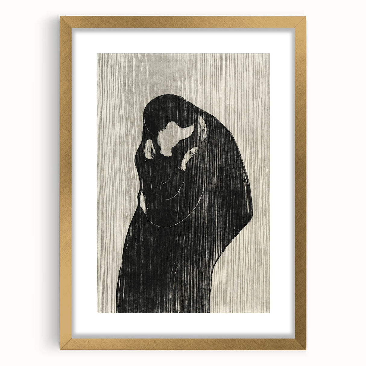 Gothic Embrace Wall Art – Elegant and Moody Dark Decor Canvas Print