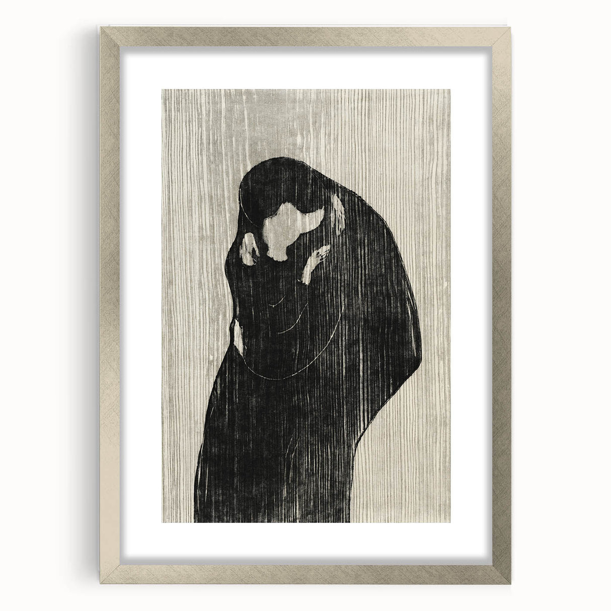 Gothic Embrace Wall Art – Elegant and Moody Dark Decor Canvas Print